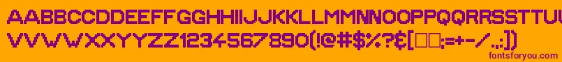 GoldenAge Font – Purple Fonts on Orange Background