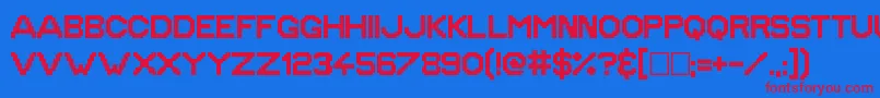 GoldenAge Font – Red Fonts on Blue Background