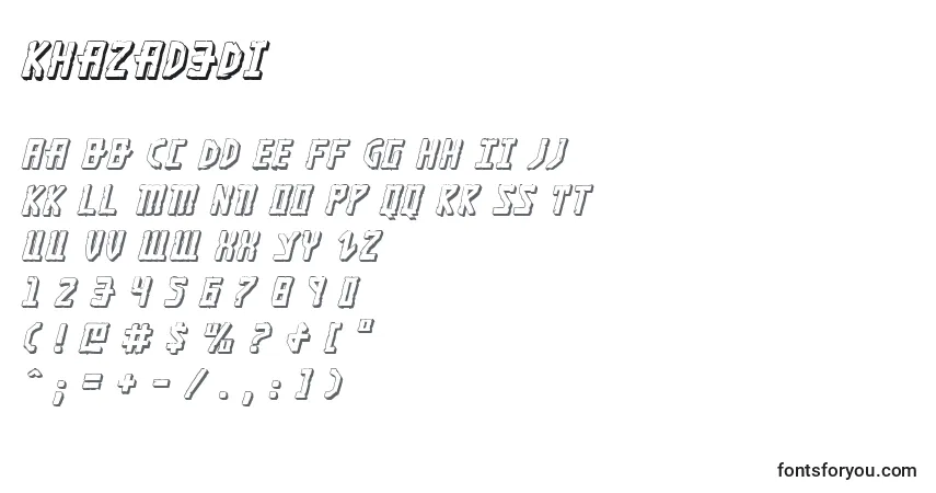 Schriftart Khazad3Di – Alphabet, Zahlen, spezielle Symbole