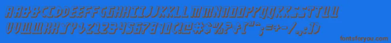 Khazad3Di Font – Brown Fonts on Blue Background