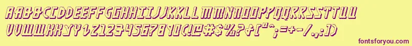 Khazad3Di Font – Purple Fonts on Yellow Background