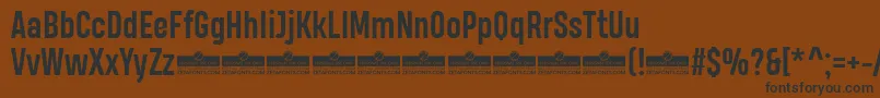 Шрифт HeadingProBoldTrial – чёрные шрифты на коричневом фоне