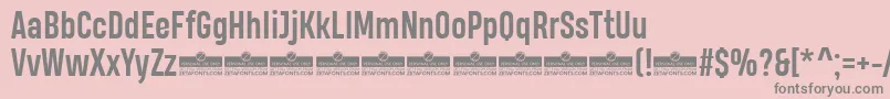 HeadingProBoldTrial Font – Gray Fonts on Pink Background