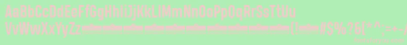 HeadingProBoldTrial Font – Pink Fonts on Green Background