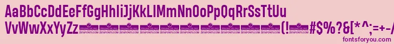 HeadingProBoldTrial Font – Purple Fonts on Pink Background