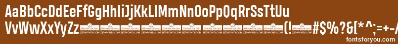 HeadingProBoldTrial Font – White Fonts on Brown Background