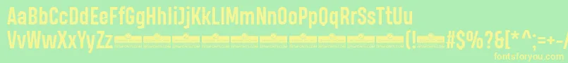 HeadingProBoldTrial Font – Yellow Fonts on Green Background
