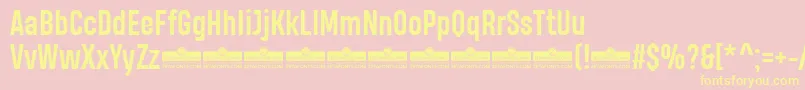 HeadingProBoldTrial Font – Yellow Fonts on Pink Background