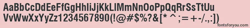 Swiss721BoldCondensedBt Font – Black Fonts on Pink Background