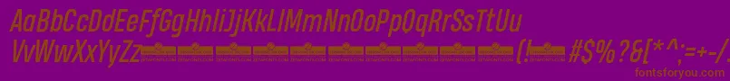 HeadingProItalicTrial Font – Brown Fonts on Purple Background