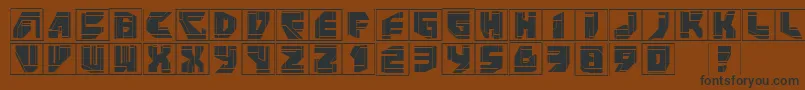 Neopanframes Font – Black Fonts on Brown Background