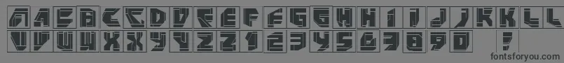 フォントNeopanframes – 黒い文字の灰色の背景