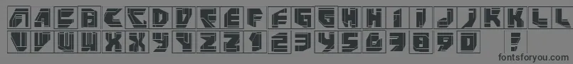 Neopanframes-Schriftart – Schwarze Schriften auf grauem Hintergrund