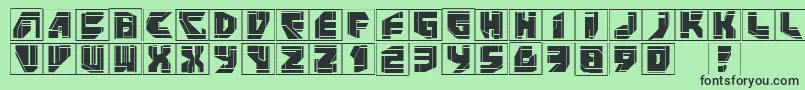 Шрифт Neopanframes – чёрные шрифты на зелёном фоне