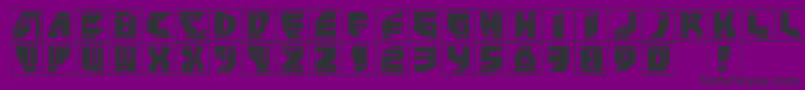 Neopanframes-Schriftart – Schwarze Schriften auf violettem Hintergrund