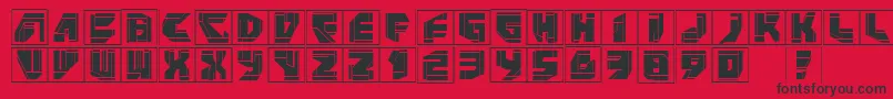 Neopanframes Font – Black Fonts on Red Background
