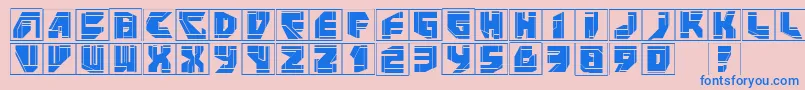 Neopanframes Font – Blue Fonts on Pink Background