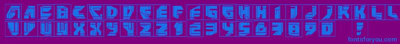 Шрифт Neopanframes – синие шрифты на фиолетовом фоне