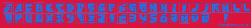 Neopanframes-fontti – siniset fontit punaisella taustalla