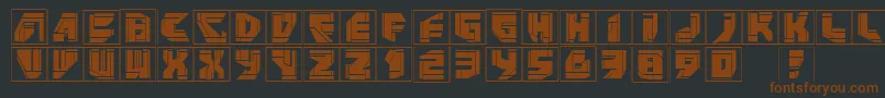 Neopanframes-fontti – ruskeat fontit mustalla taustalla