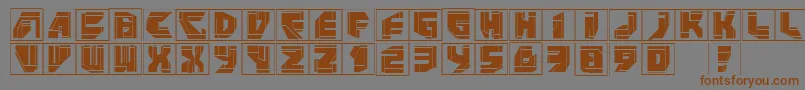 Шрифт Neopanframes – коричневые шрифты на сером фоне