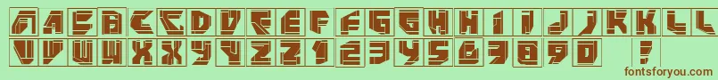 Шрифт Neopanframes – коричневые шрифты на зелёном фоне