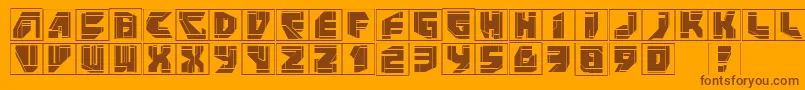 Neopanframes Font – Brown Fonts on Orange Background