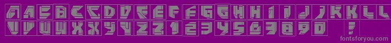 フォントNeopanframes – 紫の背景に灰色の文字