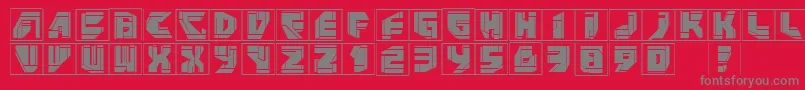 Neopanframes Font – Gray Fonts on Red Background