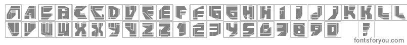 フォントNeopanframes – 白い背景に灰色の文字