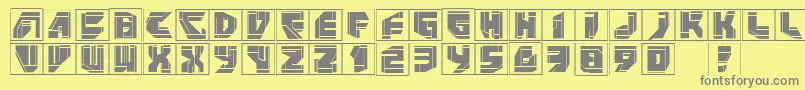 Neopanframes Font – Gray Fonts on Yellow Background