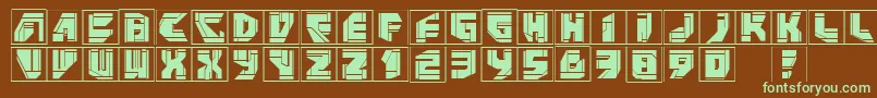Шрифт Neopanframes – зелёные шрифты на коричневом фоне