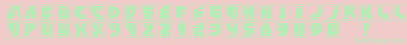 フォントNeopanframes – ピンクの背景に緑の文字