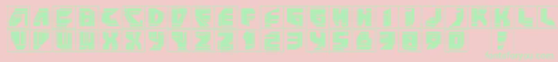 Neopanframes Font – Green Fonts on Pink Background