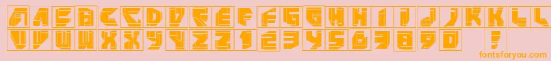 Neopanframes Font – Orange Fonts on Pink Background