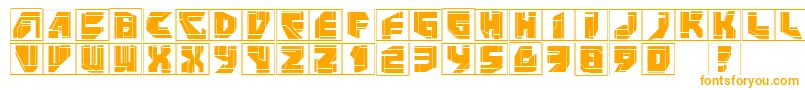 Шрифт Neopanframes – оранжевые шрифты на белом фоне