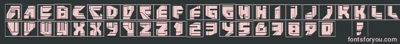 Шрифт Neopanframes – розовые шрифты на чёрном фоне