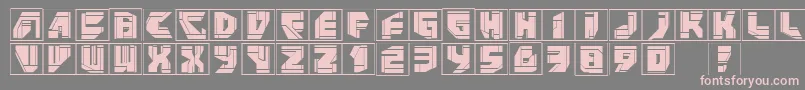 フォントNeopanframes – 灰色の背景にピンクのフォント
