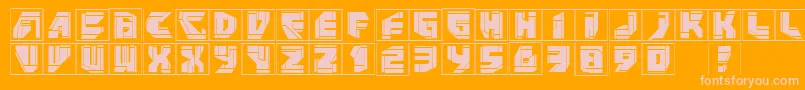 Neopanframes-fontti – vaaleanpunaiset fontit oranssilla taustalla
