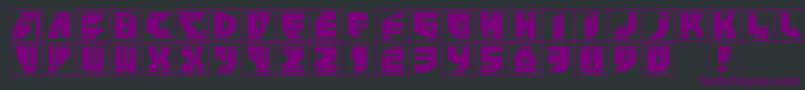 Шрифт Neopanframes – фиолетовые шрифты на чёрном фоне