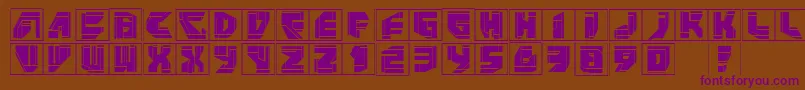 Neopanframes Font – Purple Fonts on Brown Background