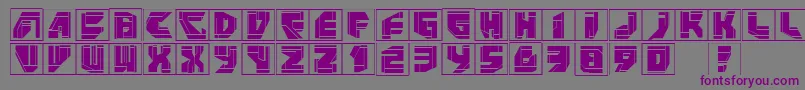 Neopanframes Font – Purple Fonts on Gray Background