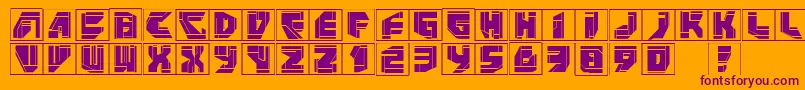 Neopanframes-Schriftart – Violette Schriften auf orangefarbenem Hintergrund