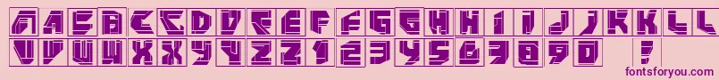 フォントNeopanframes – ピンクの背景に紫のフォント