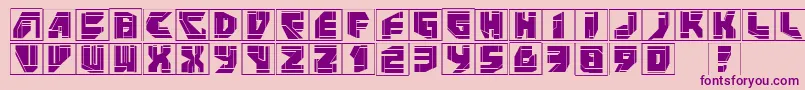 Neopanframes Font – Purple Fonts on Pink Background