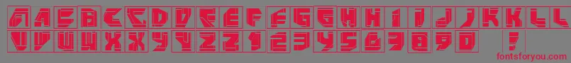 Neopanframes Font – Red Fonts on Gray Background