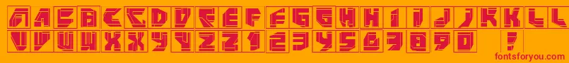 Neopanframes Font – Red Fonts on Orange Background