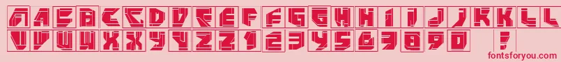 Neopanframes Font – Red Fonts on Pink Background