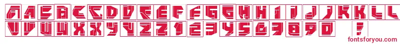 Neopanframes Font – Red Fonts on White Background