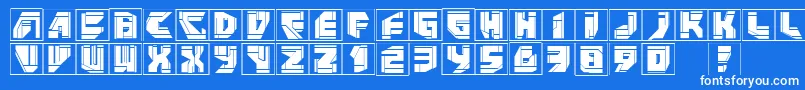 Шрифт Neopanframes – белые шрифты на синем фоне